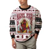Hooktab Deadpool Marvel Jesus Ugly Christmas Sweater