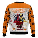 Hooktab Deadpool Wolverine Halloween Ugly Christmas Sweater