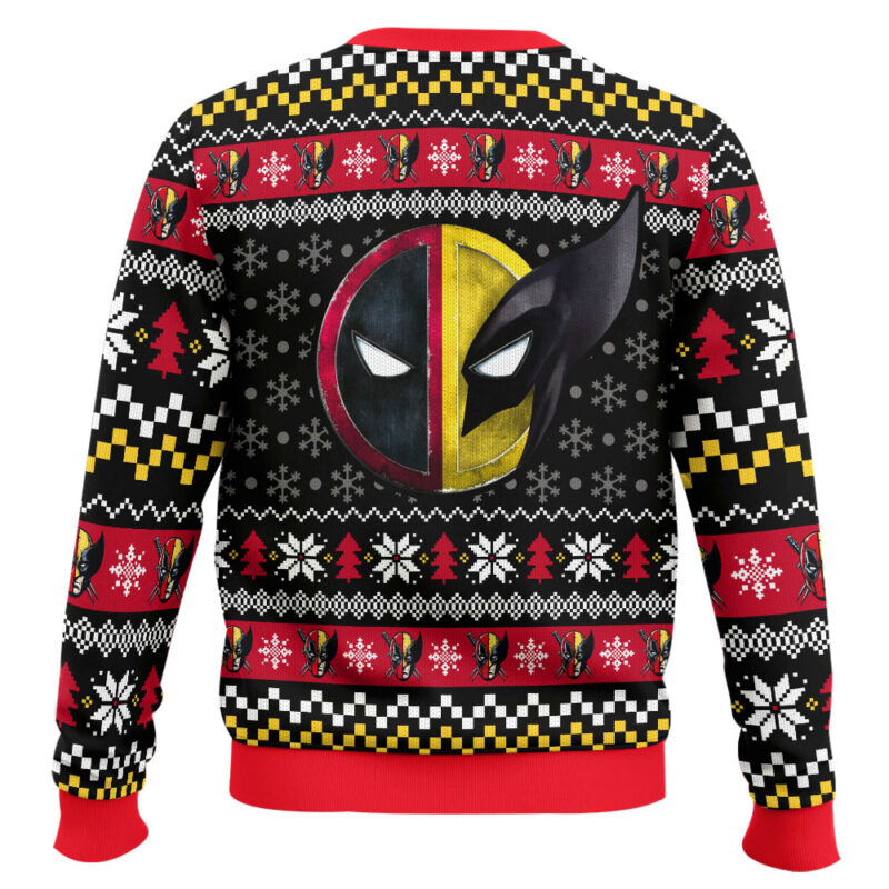 Hooktab Deadpool X Wolverine Ugly Christmas Sweater Hooktab Deadpool X Wolverine Ugly Christmas Sweater