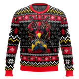 Hooktab Deadpool X Wolverine Ugly Christmas Sweater