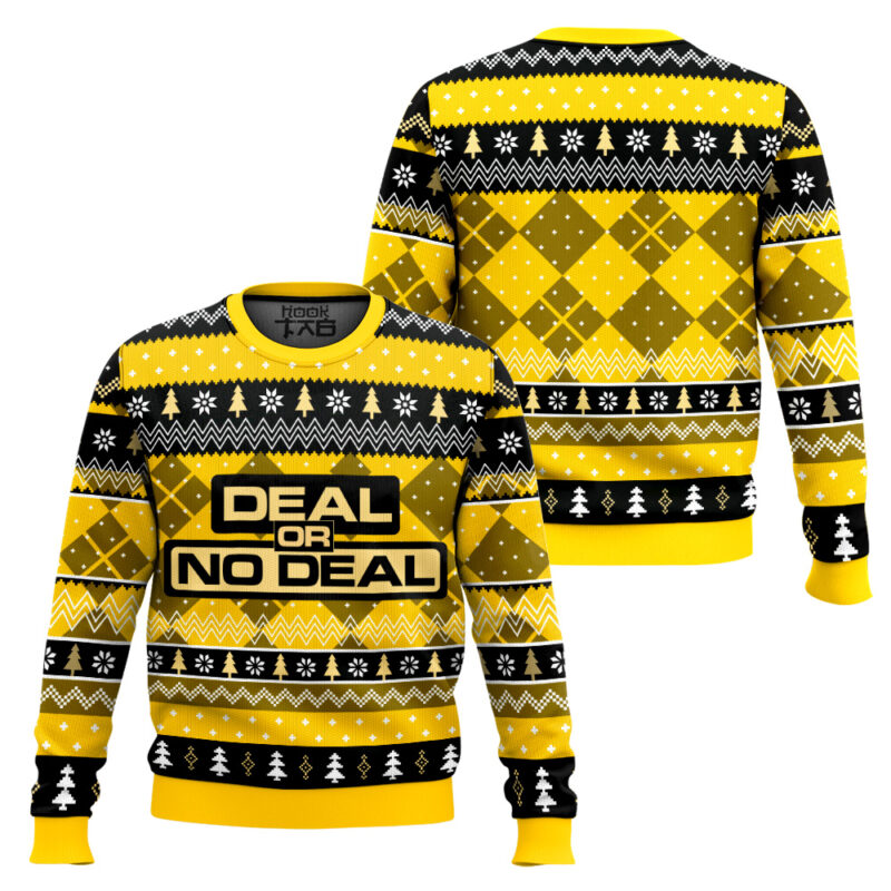 Hooktab Deal Or No Deal Ugly Christmas Sweater Hooktab Deal Or No Deal Ugly Christmas Sweater