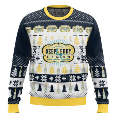 Hooktab Deep Eddy Lemon Ugly Christmas Sweater