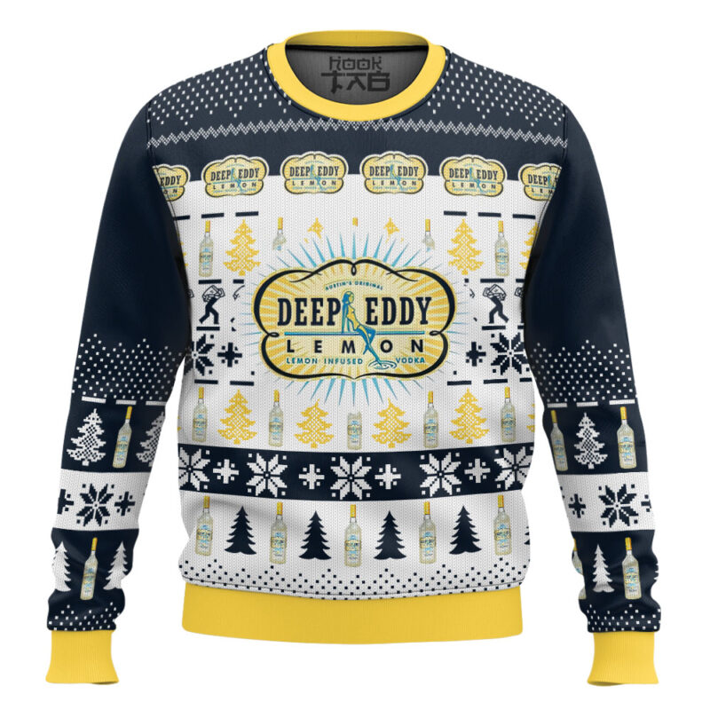 Hooktab Deep Eddy Lemon Ugly Christmas Sweater