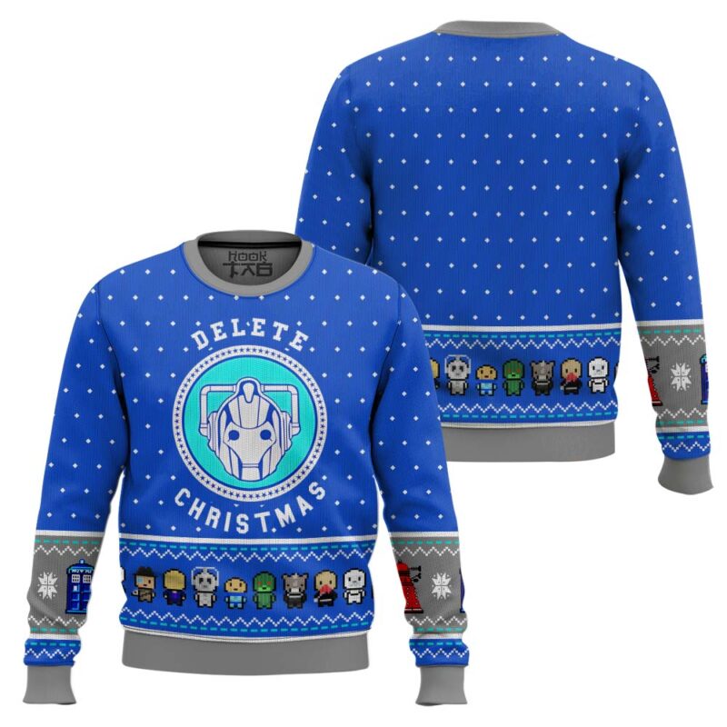 Hooktab Delete Christmas Dalek Doctor Who Ugly Christmas Sweater Hooktab Delete Christmas Dalek Doctor Who Ugly Christmas Sweater