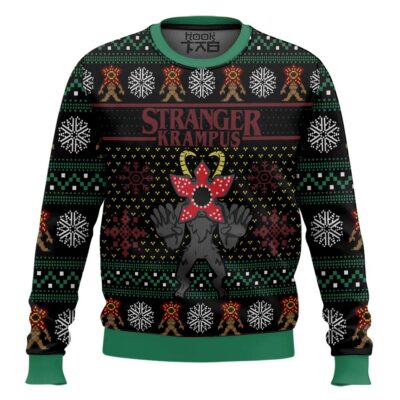 Hooktab Demogorgon Krampus Stranger Things Ugly Christmas Sweater
