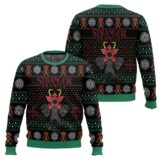 Hooktab Demogorgon Krampus Stranger Things Ugly Christmas Sweater