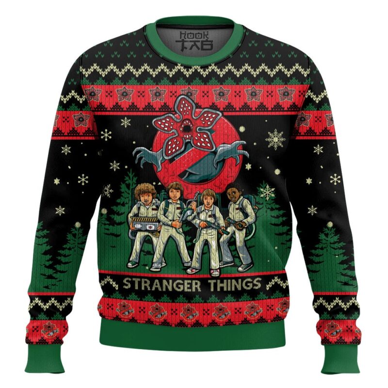 Hooktab Demogorgon Stranger Things Ugly Christmas Sweater