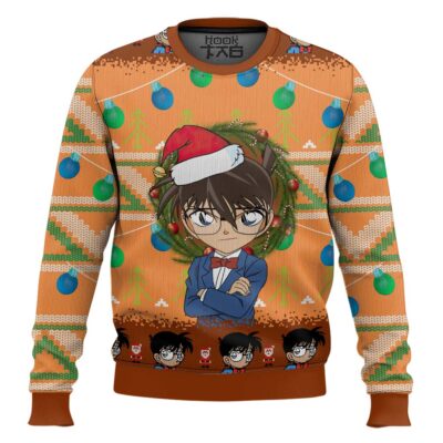 Hooktab Detective Conan Case Closed Ugly Christmas Sweater