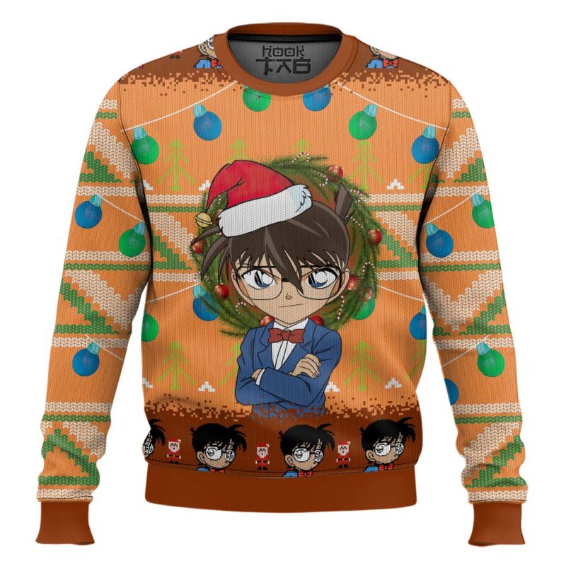 Hooktab Detective Conan Case Closed Ugly Christmas Sweater