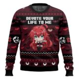 Hooktab Devote Your Life To Me High School DXD Ugly Christmas Sweater