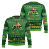 Hooktab Did Someone Say Pizza Teenage Mutant Ninja Turtles Ugly Christmas Sweater