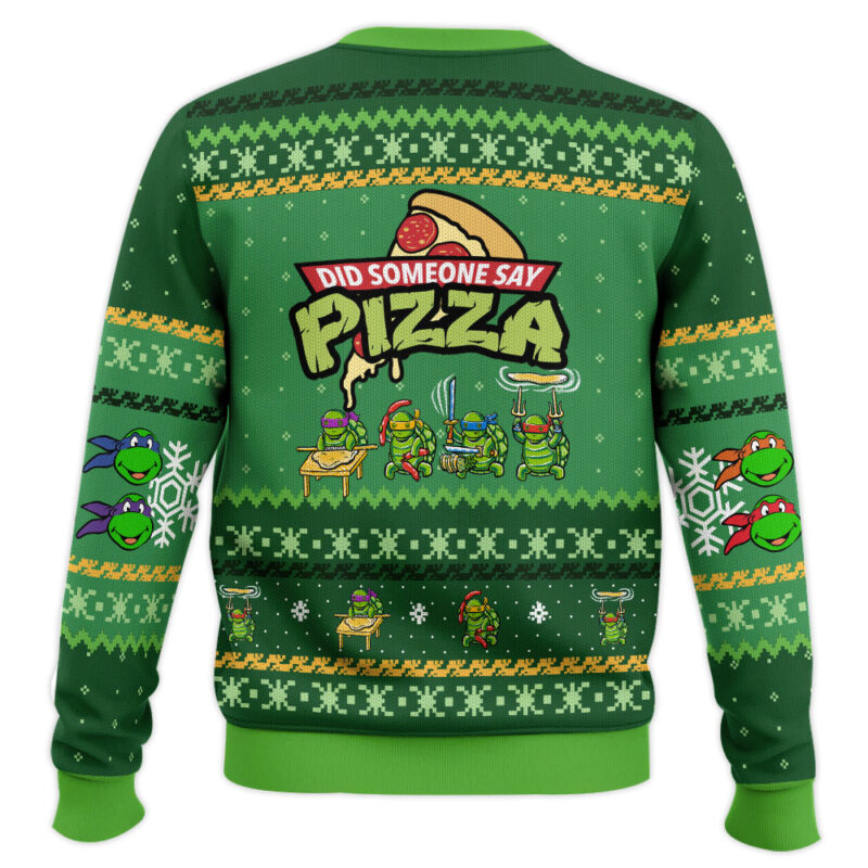 Hooktab Did Someone Say Pizza Teenage Mutant Ninja Turtles Ugly Christmas Sweater Hooktab Did Someone Say Pizza Teenage Mutant Ninja Turtles Ugly Christmas Sweater