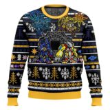 Hooktab Digital Gate Mega Digimon Ugly Christmas Sweater