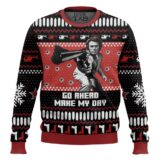 Hooktab Dirty Harry Go Ahead Make My Day Ugly Christmas Sweater