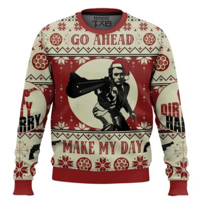 Hooktab Dirty Santa Harry Go Ahead Make My Day Ugly Christmas Sweater