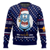 Hooktab Disney Aladdin We Wish You A Merry Christmas Ugly Christmas Sweater