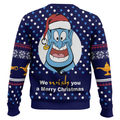 Hooktab Disney Aladdin We Wish You A Merry Christmas Ugly Christmas Sweater