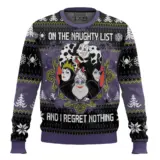 Hooktab Disney Villains On The Naughty List Ugly Christmas Sweater