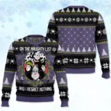 Hooktab Disney Villains On The Naughty List Ugly Christmas Sweater