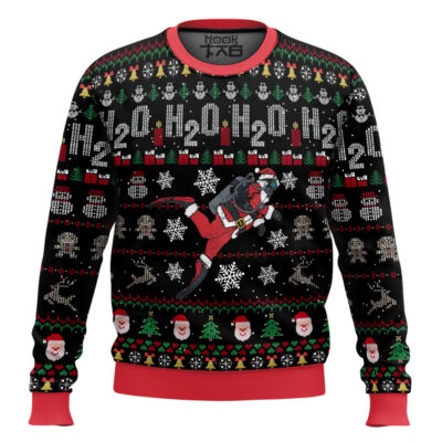Hooktab Diving Santa Ugly Christmas Sweater