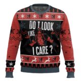 Hooktab Do I Look Like I Care Deadpool Ugly Christmas Sweater