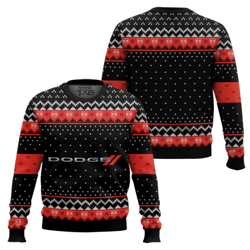 Hooktab Dodge Ugly Christmas Sweater Hooktab Dodge Ugly Christmas Sweater