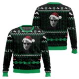 Hooktab Does Christmas Even Exist Matrix Ugly Christmas Sweater