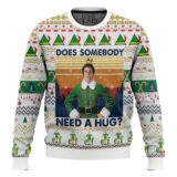 Hooktab Does Somebody Need A Hug Elf Ugly Christmas Sweater