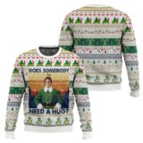 Hooktab Does Somebody Need A Hug Elf Ugly Christmas Sweater