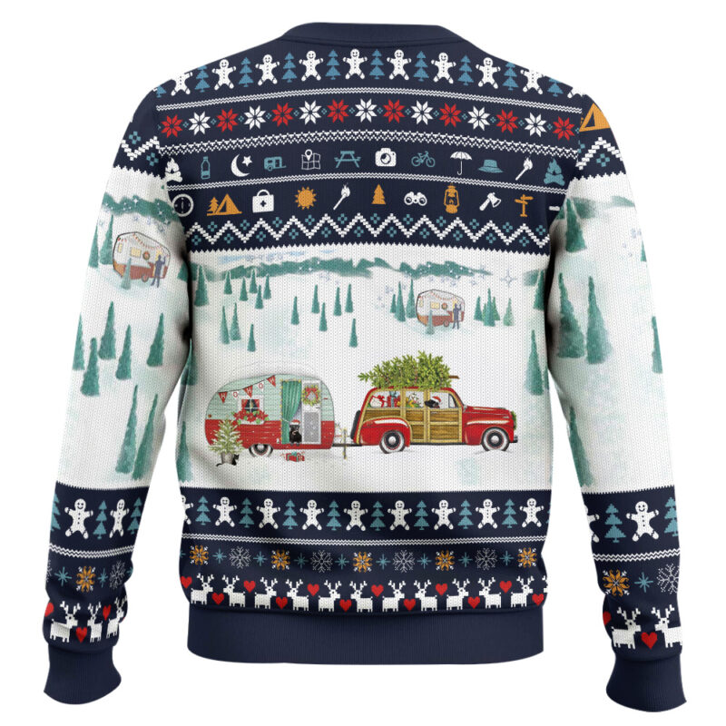 Hooktab Dog Pickup Retro Camper And Wagog Ugly Christmas Sweater Hooktab Dog Pickup Retro Camper And Wagog Ugly Christmas Sweater