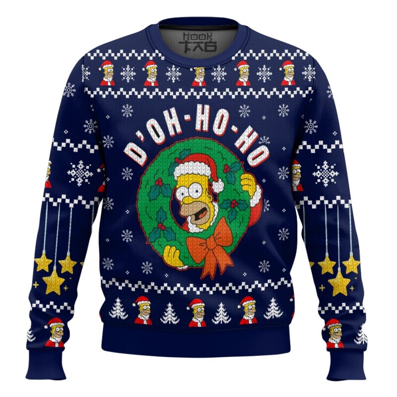 Hooktab D’oh Ho Ho The Simpsons Ugly Christmas Sweater