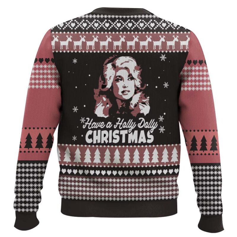 Hooktab Dolly Parton Holly Dolly Christmas Ugly Christmas Sweater Hooktab Dolly Parton Holly Dolly Christmas Ugly Christmas Sweater