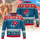 Hooktab Domino's Pizza Ugly Christmas Sweater