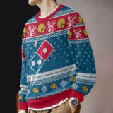 Hooktab Domino's Pizza Ugly Christmas Sweater