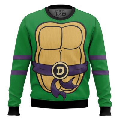 Hooktab Don Outfit Teenage Mutant Ninja Turtles Ugly Christmas Sweater