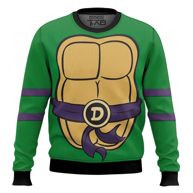 Hooktab Don Outfit Teenage Mutant Ninja Turtles Ugly Christmas Sweater