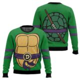 Hooktab Don Outfit Teenage Mutant Ninja Turtles Ugly Christmas Sweater