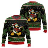 Hooktab Donald Duck Christmas Lights Ugly Christmas Sweater