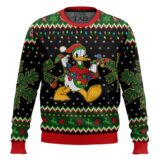 Hooktab Donald Duck Christmas Lights Ugly Christmas Sweater