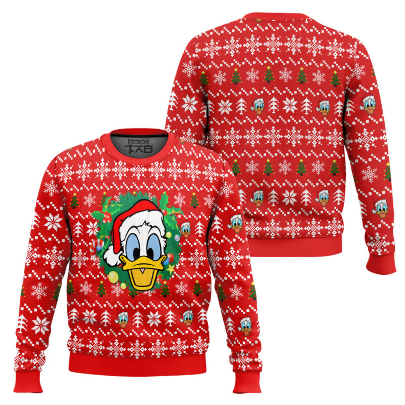 Hooktab Donald Duck Ugly Christmas Sweater Hooktab Donald Duck Ugly Christmas Sweater