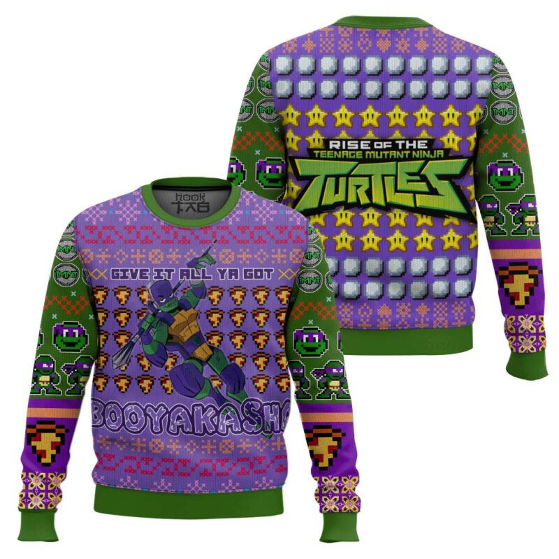 Hooktab Donatello Rise Of The Teenage Mutant Ninja Turtles Ugly Christmas Sweater Hooktab Donatello Rise Of The Teenage Mutant Ninja Turtles Ugly Christmas Sweater