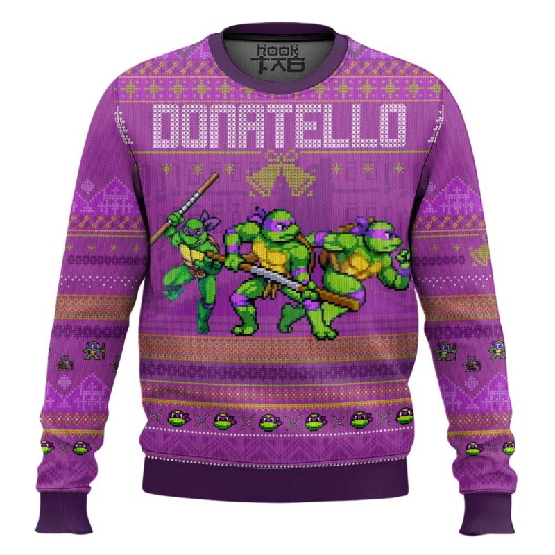 Hooktab Donatello Teenage Mutant Ninja Turtles Ugly Christmas Sweater