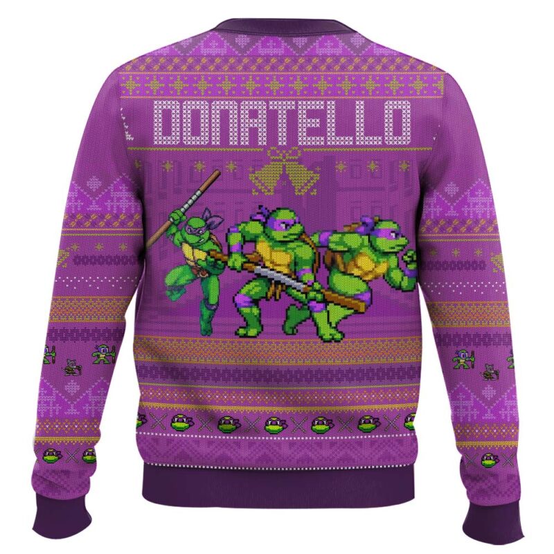 Hooktab Donatello Teenage Mutant Ninja Turtles Ugly Christmas Sweater Hooktab Donatello Teenage Mutant Ninja Turtles Ugly Christmas Sweater