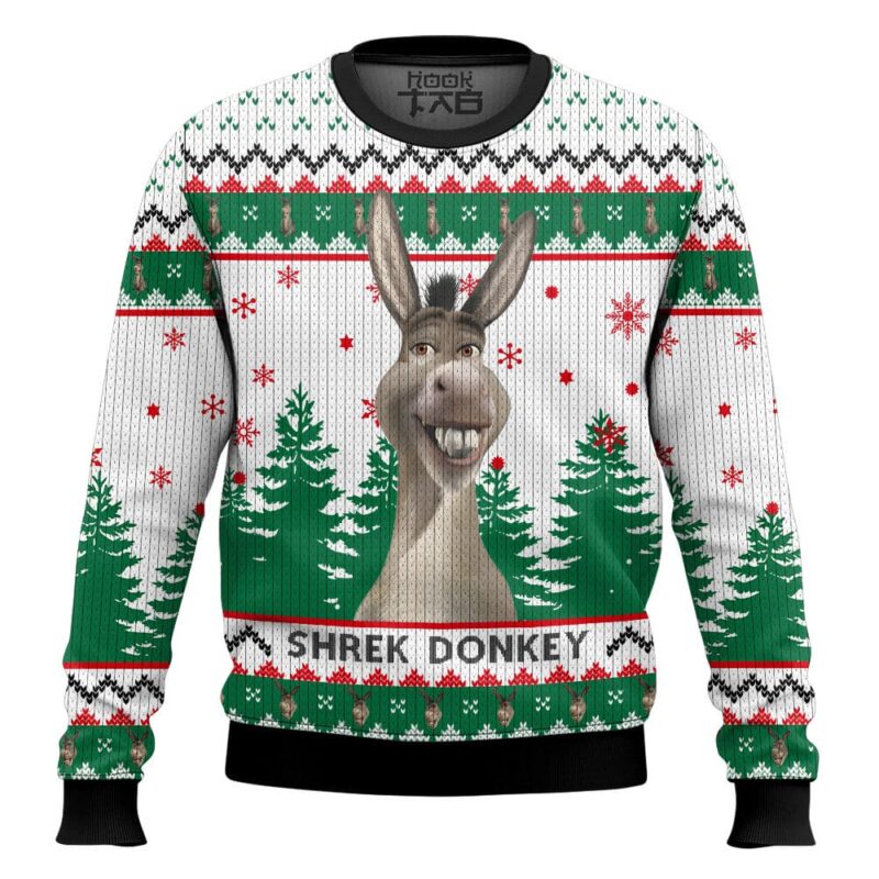Hooktab Donkey The Shrek Ugly Christmas Sweater