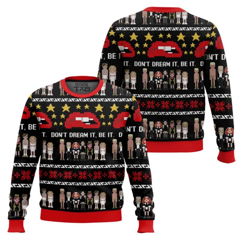 Hooktab Don't Dream It Be It The Rocky Horror Picture Show Ugly Christmas Sweater Hooktab Don't Dream It Be It The Rocky Horror Picture Show Ugly Christmas Sweater