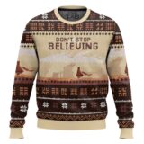 Hooktab Don't Stop Believing Thatgamecompany Journey Ugly Christmas Sweater