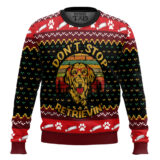 Hooktab Dont Stop Retrievin Golden Retriever Ugly Christmas Sweater