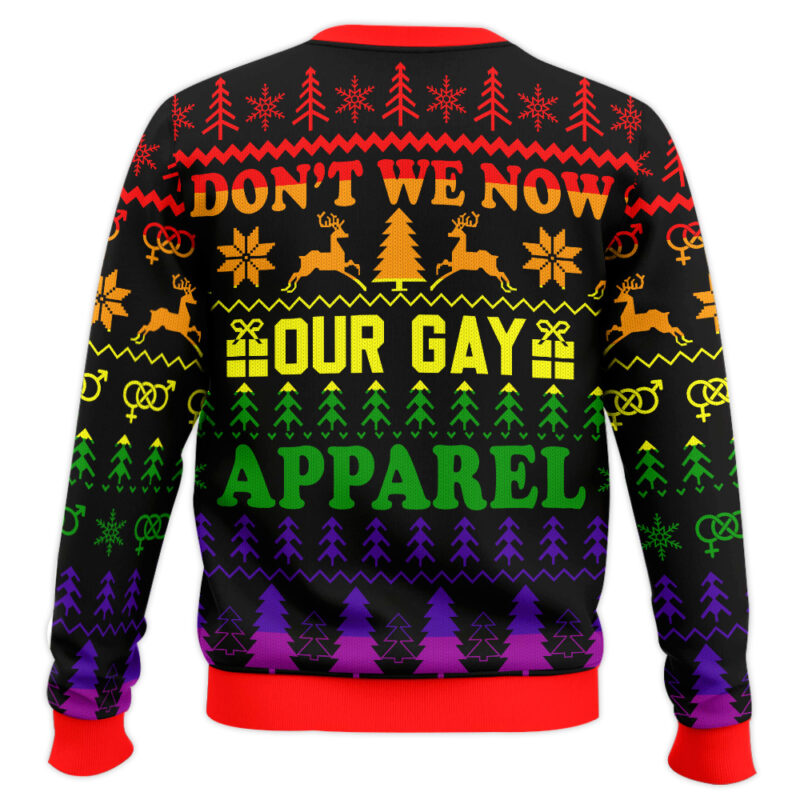 Hooktab Don't We Now Our Gay Apparel LGBT Support Ugly Christmas Sweater Hooktab Don't We Now Our Gay Apparel LGBT Support Ugly Christmas Sweater