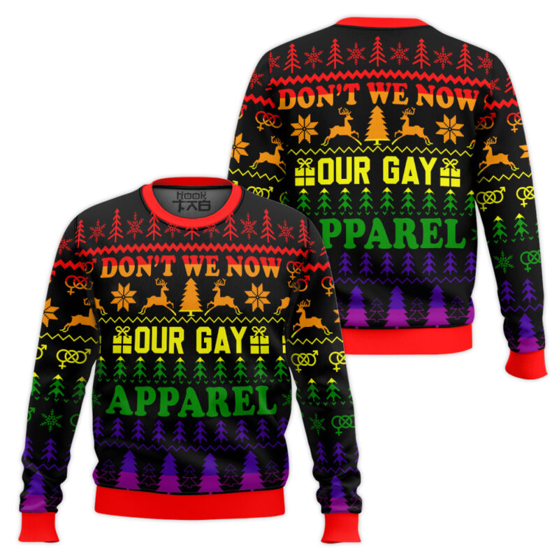 Hooktab Don't We Now Our Gay Apparel LGBT Support Ugly Christmas Sweater Hooktab Don't We Now Our Gay Apparel LGBT Support Ugly Christmas Sweater