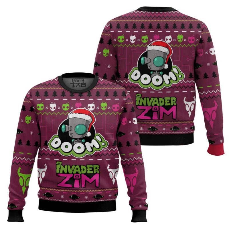Hooktab Doom! Invader Zim Ugly Christmas Sweater Hooktab Doom! Invader Zim Ugly Christmas Sweater